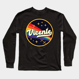 Vicente // Rainbow In Space Vintage Style Long Sleeve T-Shirt